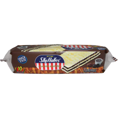 MY San SkyFlakes Cracker Sandwich Chocolate 300g (10 × 30g)