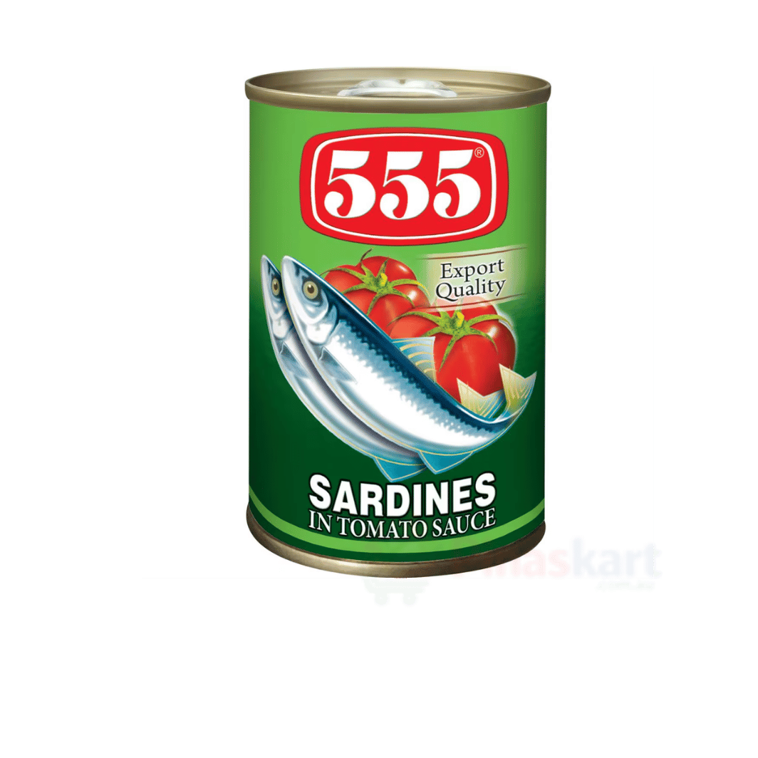 555 SARDINES IN TOMATO SAUCE (GREEN) 155G