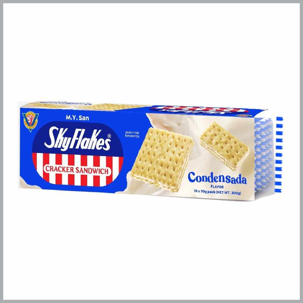 MY San SkyFlakes Cracker Sandwich Condensada 300g (10 x 30g)